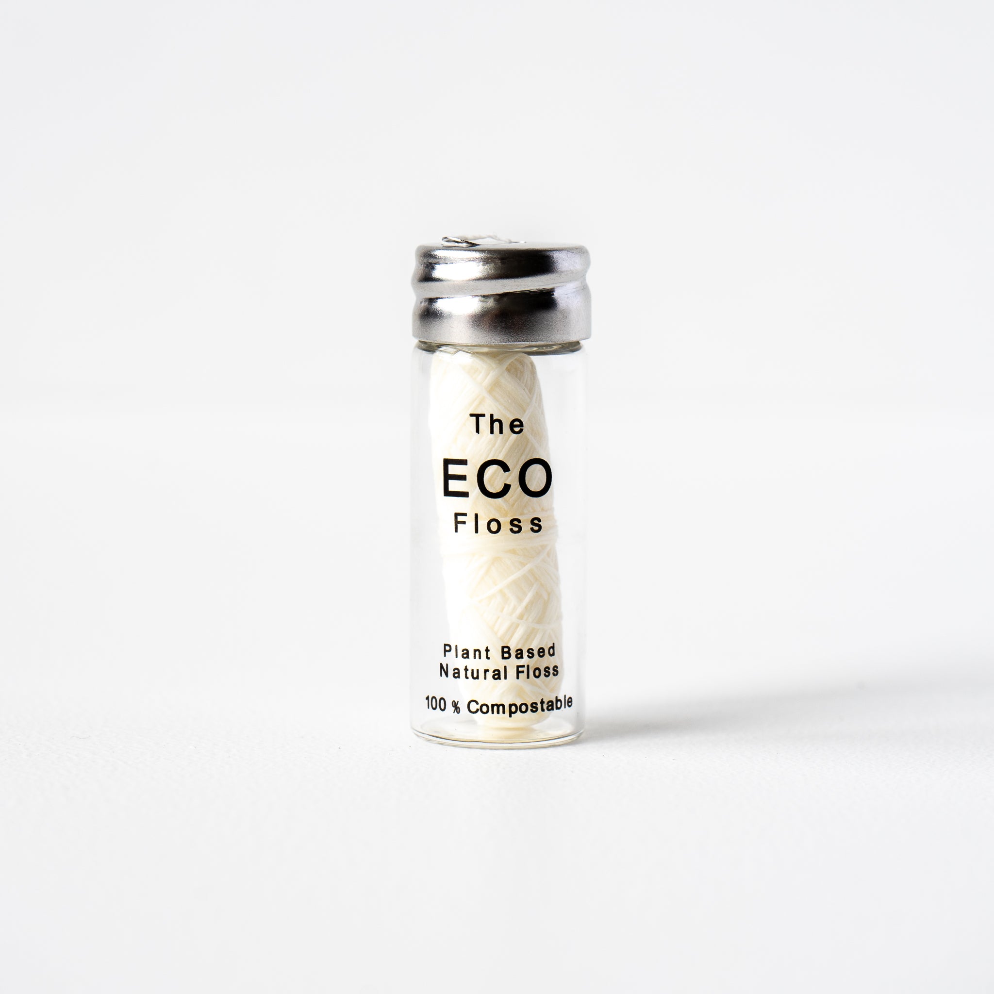 The Eco Floss Compostable dental floss glass packaging zero waste plastic free store NZ The Eco Society