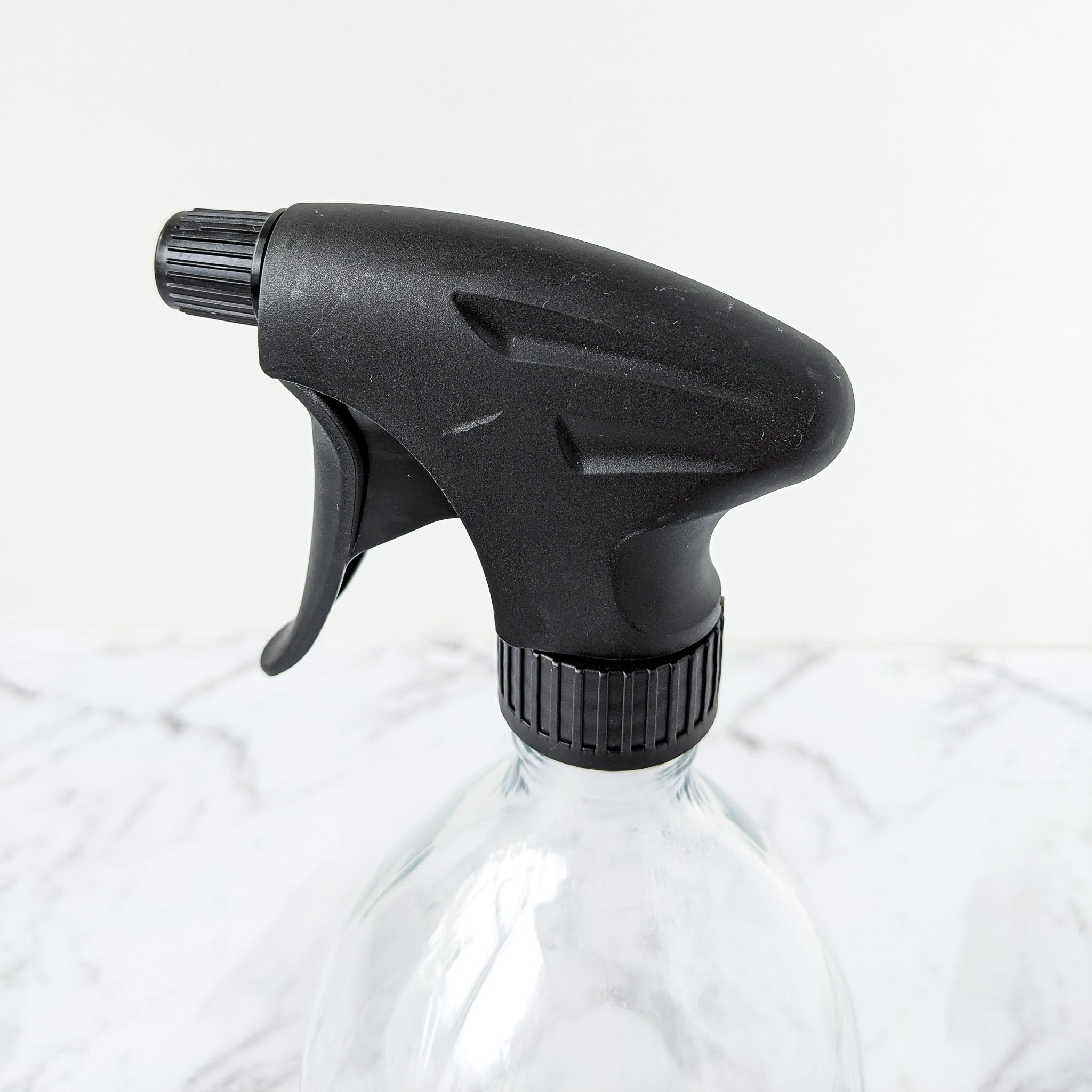 Clear Glass Bottle 1L 1000ml Black Tigger Spray Refill Dispensary New Zealand The Eco Society