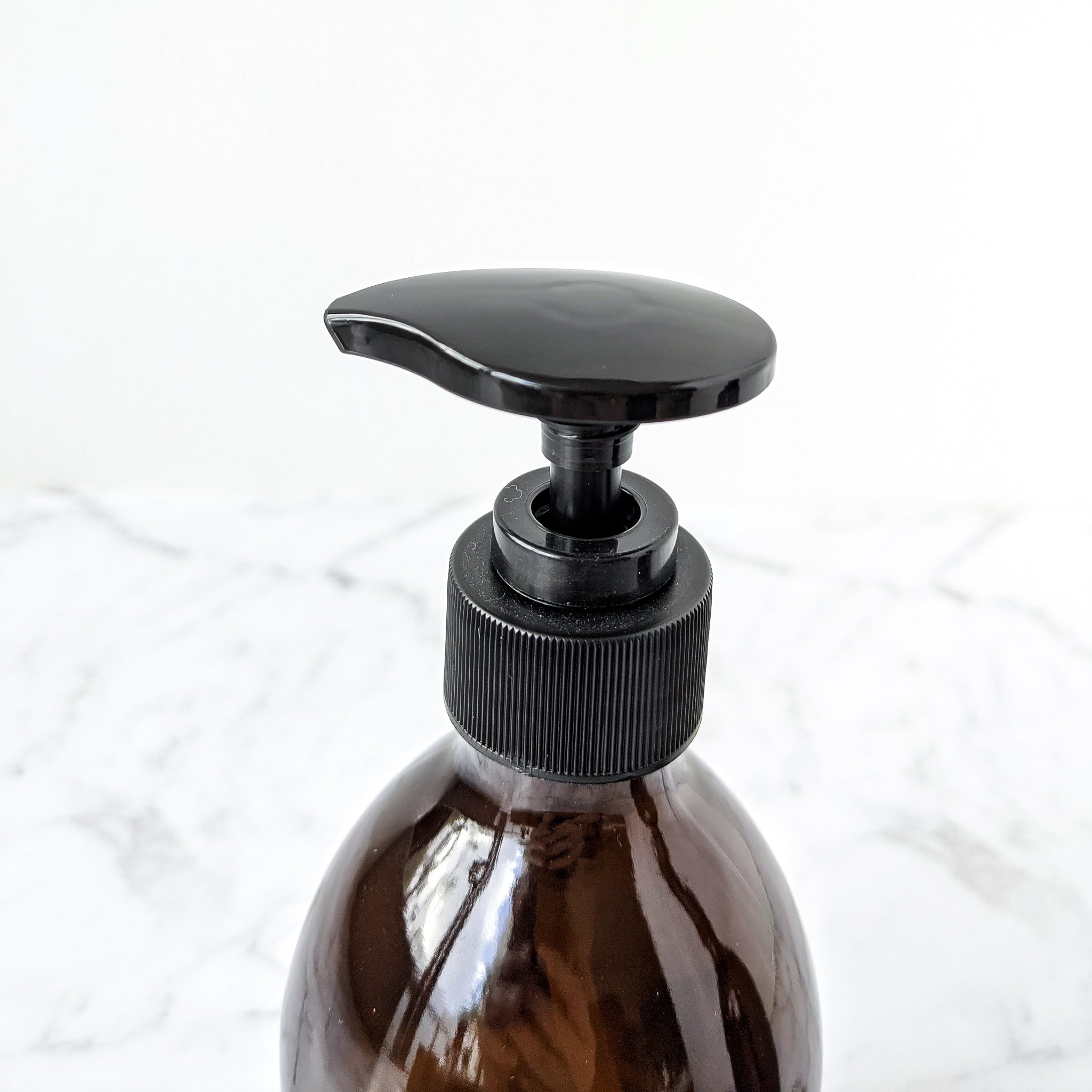 Amber Glass Bottle Black Pump Refill Dispensary New Zealand The Eco Society