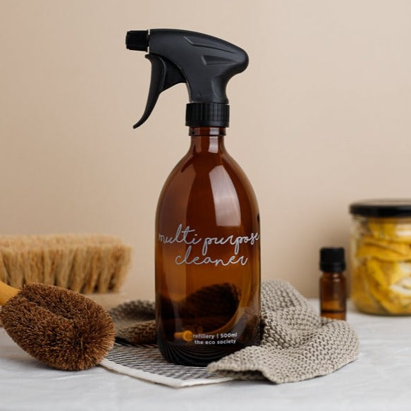 Printed Amber Glass Bottle Multipurpose Cleaner Refill The Eco Society